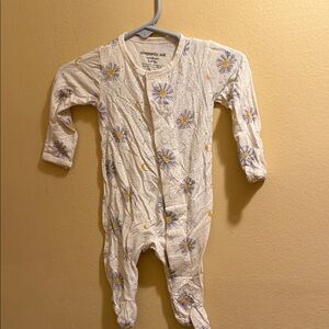 Magnetic Me Cream Footed One-Piece with Colorful Burst Print